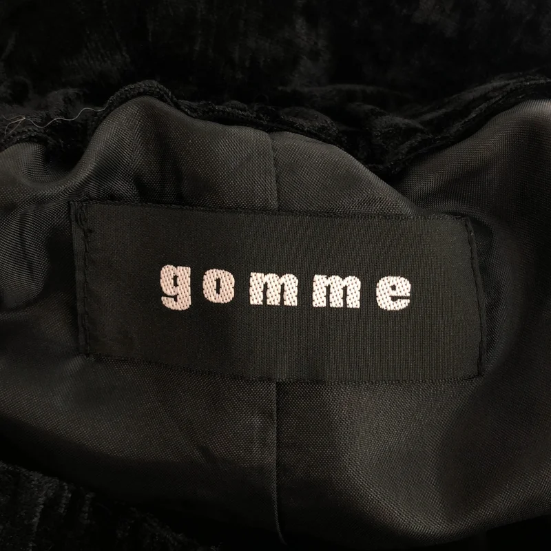 gomme / ゴム | ベロア切替 変形 プリーツ イージーパンツ | M | レディース
