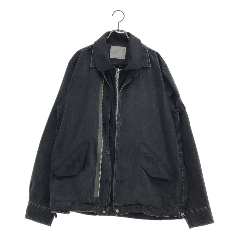 sacai / サカイ | 2026SS | Denim x Nylon Twill Blouson / デニム×ナイロンツイル コンビネーションジャケット | 3 | メンズ