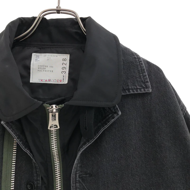 sacai / サカイ | 2026SS | Denim x Nylon Twill Blouson / デニム×ナイロンツイル コンビネーションジャケット | 3 | メンズ