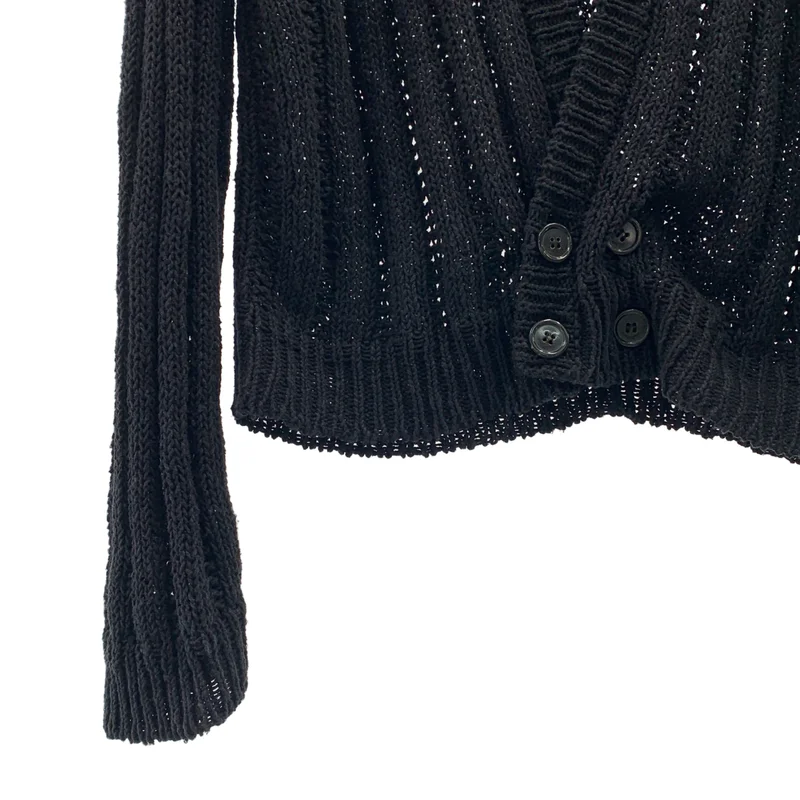 SAINT LAURENT PARIS / サンローランパリ | リネン コットン ケーブルニットカーディガン | M | メンズ
