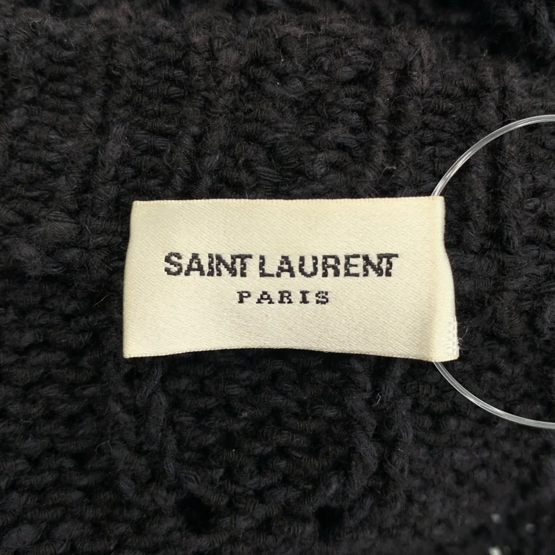 SAINT LAURENT PARIS / サンローランパリ | リネン コットン ケーブルニットカーディガン | M | メンズ