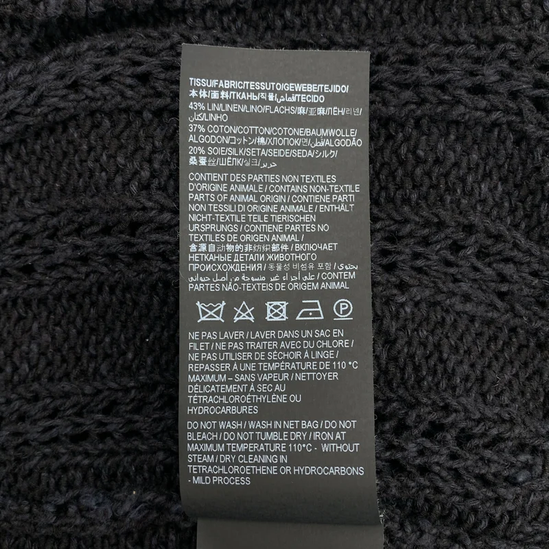 SAINT LAURENT PARIS / サンローランパリ | リネン コットン ケーブルニットカーディガン | M | メンズ