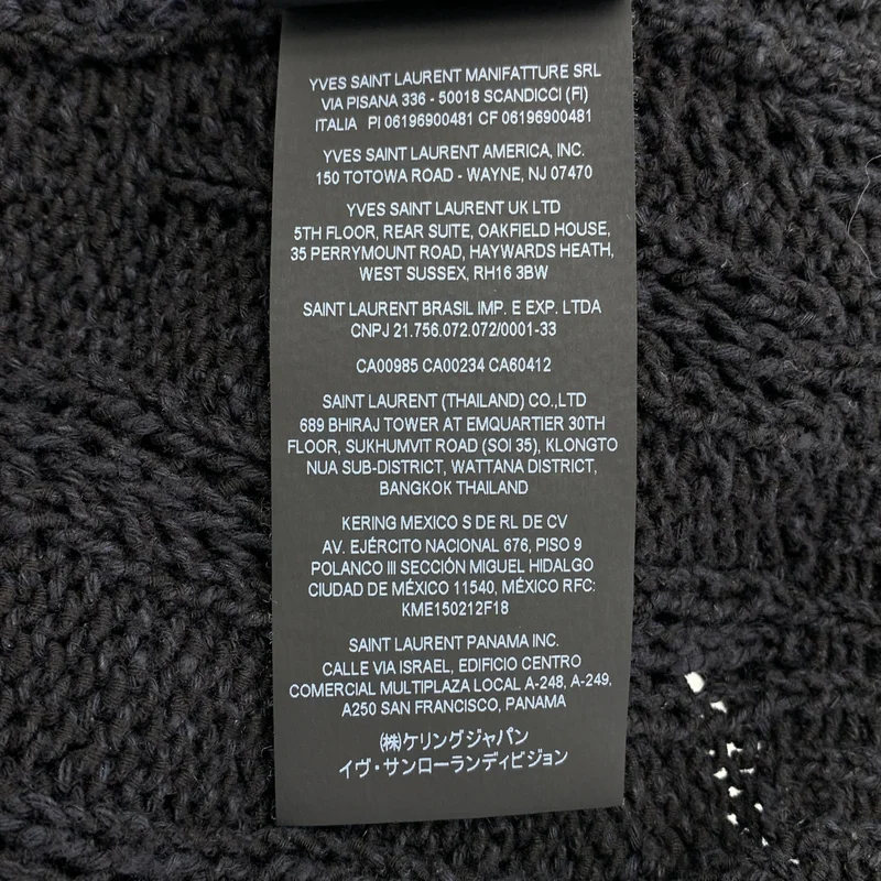 SAINT LAURENT PARIS / サンローランパリ | リネン コットン ケーブルニットカーディガン | M | メンズ