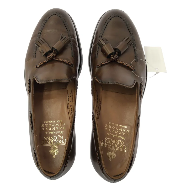 CROCKETT&JONES / クロケット&ジョーンズ | × BARNEYS NEWYORK / LANGHAM 3 / レザー タッセル ローファー 革靴 | 7 | メンズ