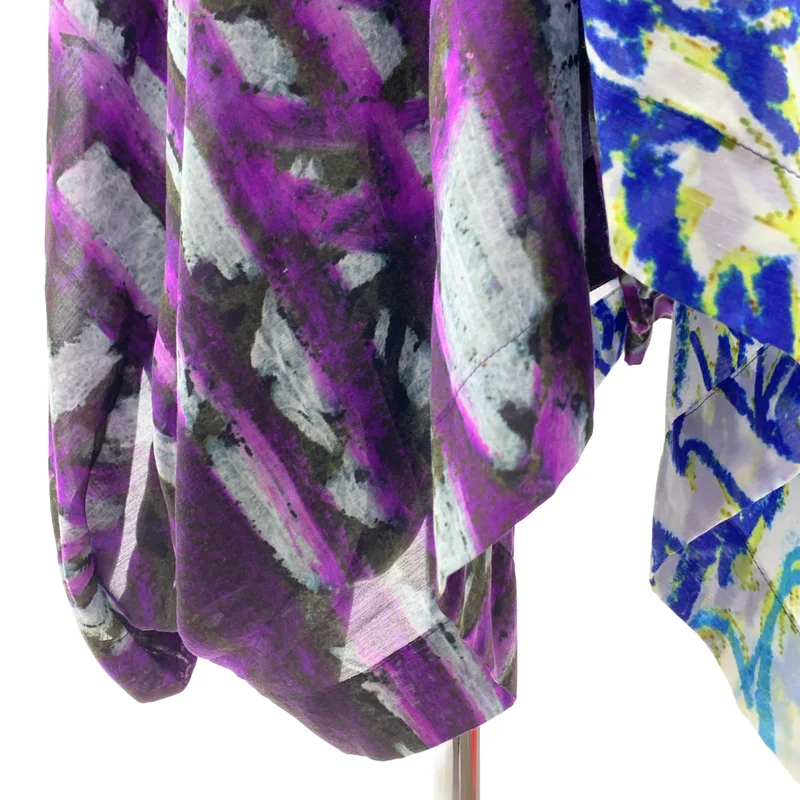 ISSEY MIYAKE / イッセイミヤケ | 総柄 変形 オーバーシルエット レースアップ ドレス ワンピース | 2 | レディース