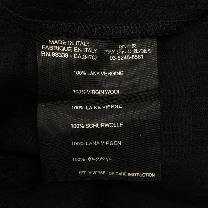 PRADA / プラダ | ストライプ ベルテッドスラックス パンツ | 44 | レディース
