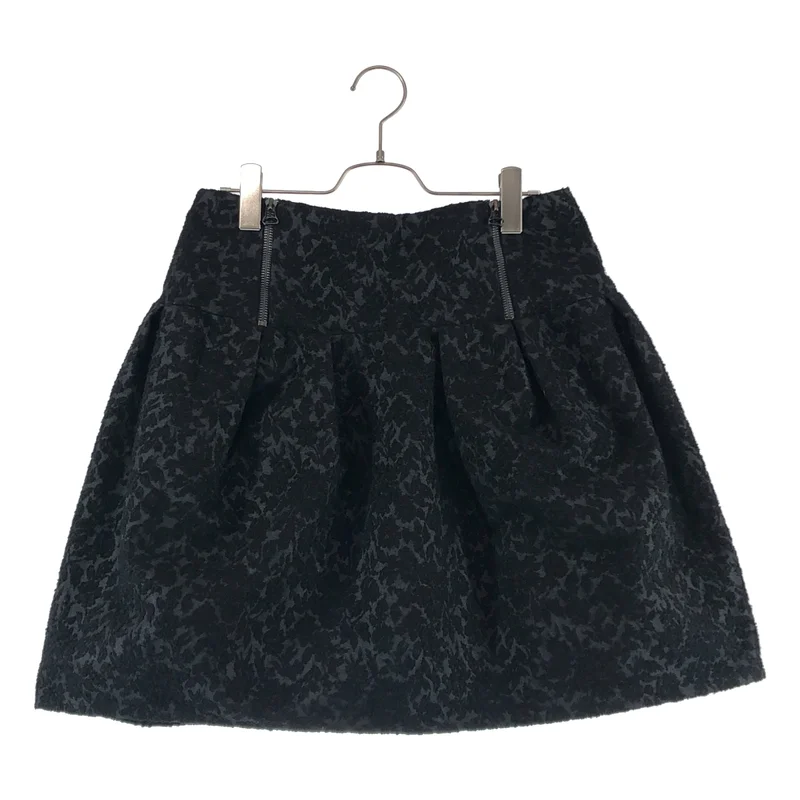 LANVIN / ランバン | ジャガード ジップ タックスカート | 34 | レディース