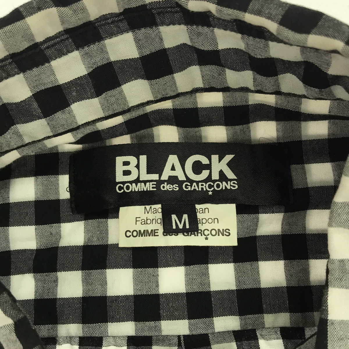 BLACK COMME des GARCONS / ブラックコムデギャルソン | 2012AW | 総柄 異素材 切替 パッチワーク レギュラーカラーシャツ | M | メンズ