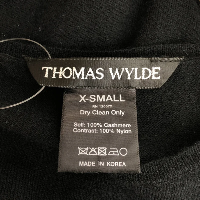 THOMAS WYLDE / トーマスワイルド | カシミヤ 裾レース ニットワンピース | XS | レディース