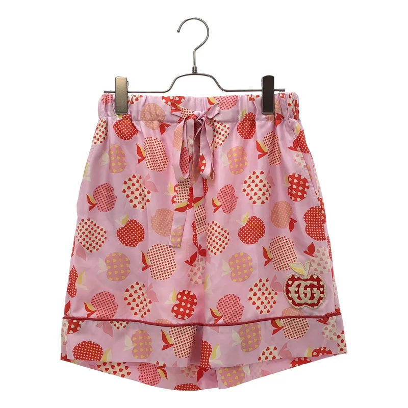 GUCCI / グッチ | 2021Pre | シルク アップル 総柄 イージーショートパンツ | 38 | レディース