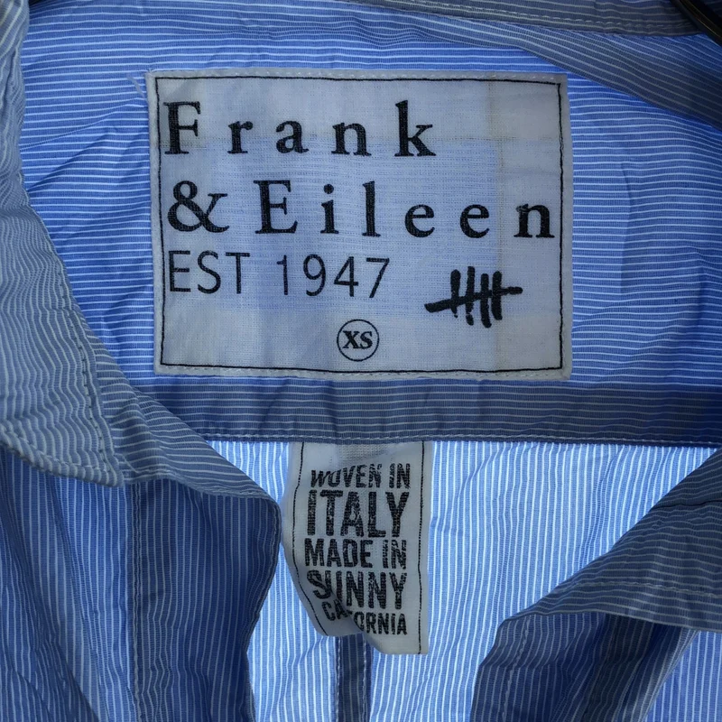 Frank&Eileen / フランクアンドアイリーン | Ron Herman 別注 / ストライプ シワ加工 スキッパーシャツ | XS | レディース