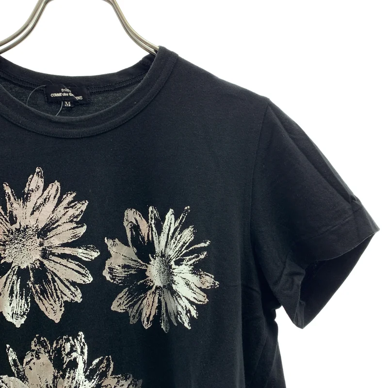 tricot COMME des GARCONS / トリココムデギャルソン | 2019SS | コットン 箔プリント フラワー カットソー | M | レディース