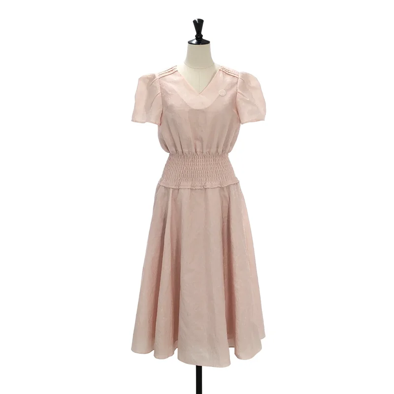 BORDERS at BALCONY / ボーダーズアットバルコニー | JACQUARD SHIRRING DRESS ワンピース BD2211-3E-35 | 36 | レディース