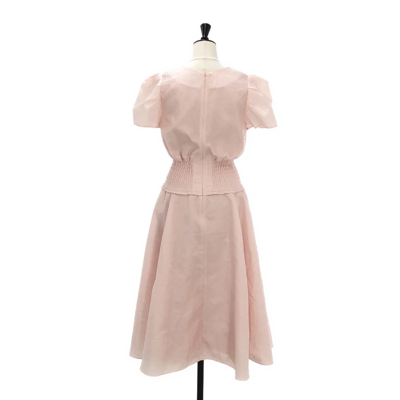 BORDERS at BALCONY / ボーダーズアットバルコニー | JACQUARD SHIRRING DRESS ワンピース BD2211-3E-35 | 36 | レディース