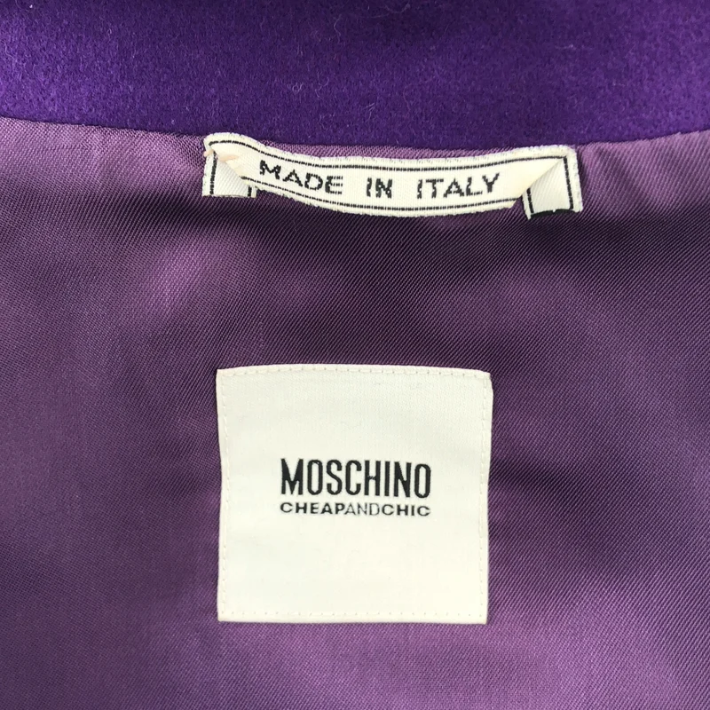 MOSCHINO / モスキーノ | ウール ステッチワーク シングルジャケット / 総裏地 | 40 | レディース