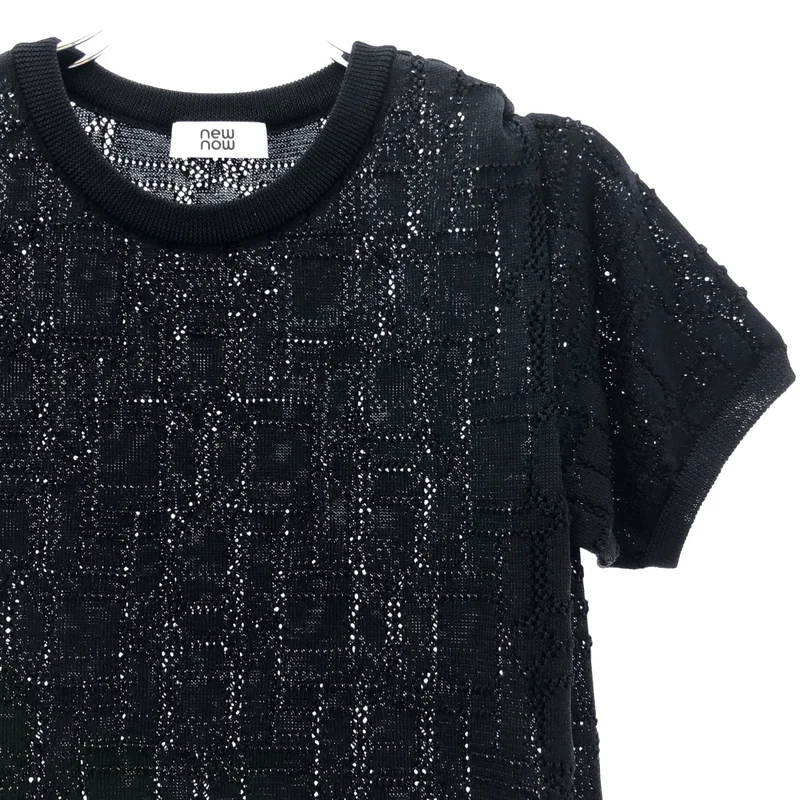 newnow / ニューナウ | Openwork Knit Tee ニット Tシャツ | M | レディース