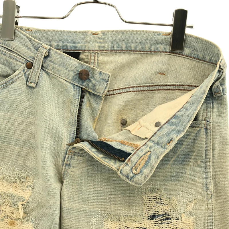 AKM / エーケーエム | × Wrangler / デストロイ バナナデニムパンツ | S | メンズ