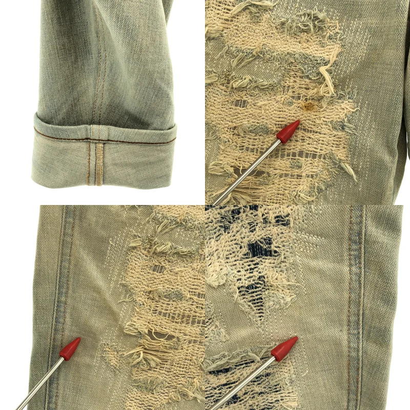 AKM / エーケーエム | × Wrangler / デストロイ バナナデニムパンツ | S | メンズ