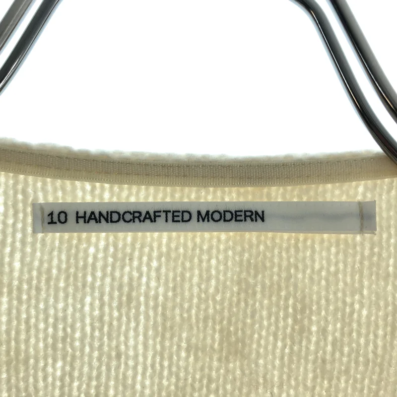 TENNE HANDCRAFTED MODERN / テンハンドクラフテッドモダン | WEAVE AND KNIT NO COLLAR JACKET アンゴラ ノーカラージャケット | F | レディース