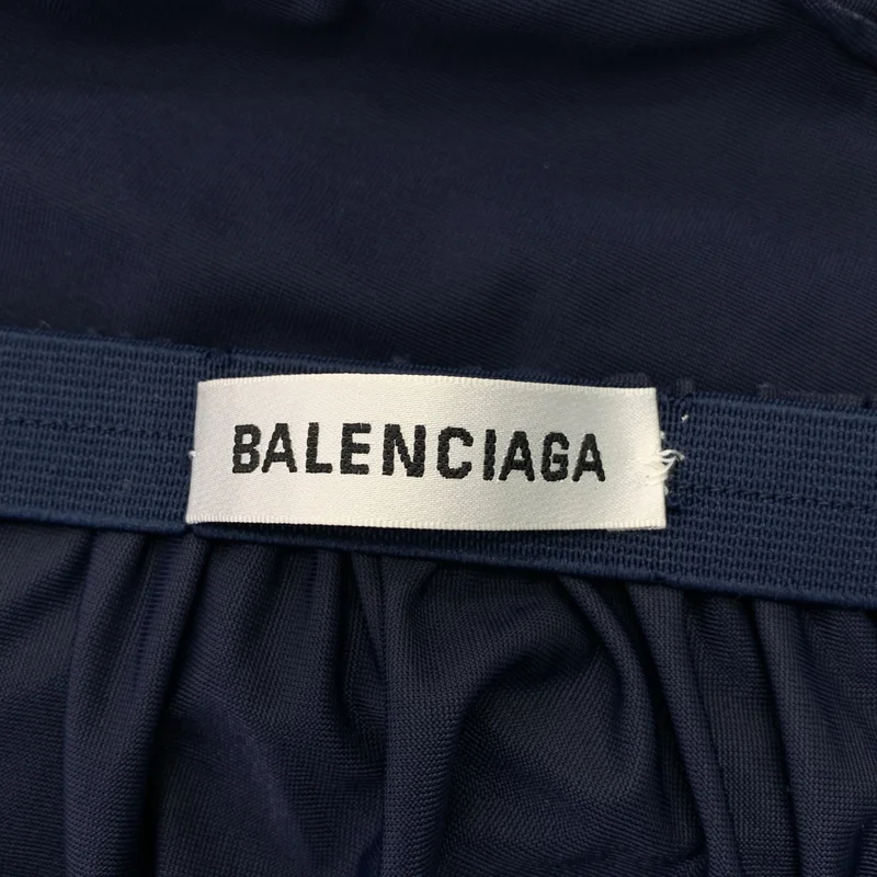 BALENCIAGA / バレンシアガ | ウエストロゴ レースドッキング ロングスカート | 34 | レディース
