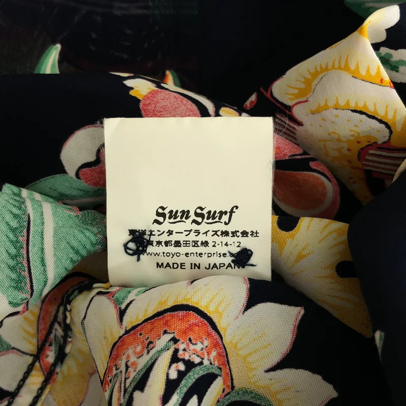 SUN SURF / サンサーフ | MACINTOSH UKULELE マッキントッシュ ウクレレ / 総柄 レーヨン アロハシャツ | L | メンズ