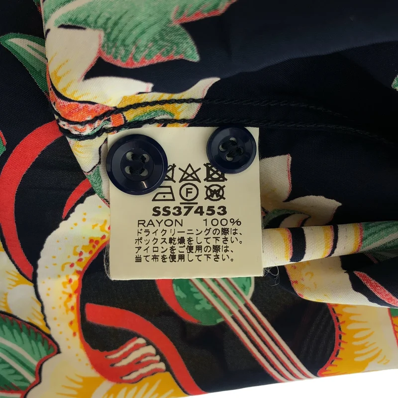 SUN SURF / サンサーフ | MACINTOSH UKULELE マッキントッシュ ウクレレ / 総柄 レーヨン アロハシャツ | L | メンズ