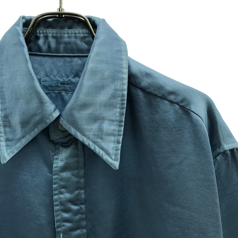 TOGA VIRILIS  / トーガビリリース | 2023AW | バックロゴ刺しゅう サテンシャツ | 44 | メンズ