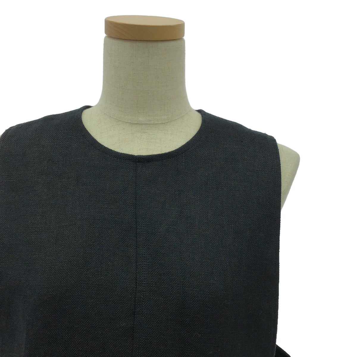 【美品】  HYKE / ハイク | linen long vest リネンロングベスト | 1 | ブラック | レディース HYKE / ハイク | 2023SS | linen long vest リネン ロングベスト | 2