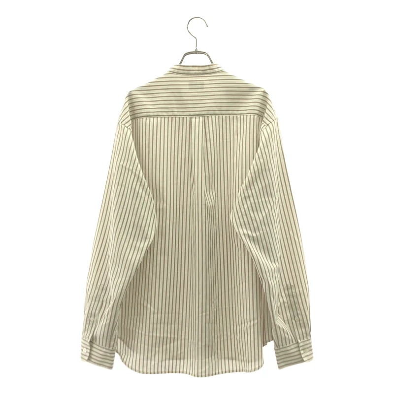 UNITED ARROWS green label relaxing / ユナイテッド アローズ グリーン レーベル リラクシング | コットン ストライプ バンドカラー シャツ | L | メンズ