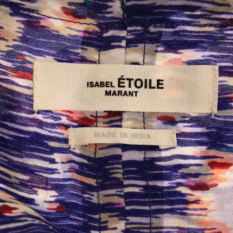 ISABEL MARANT ETOILE / イザベルマランエトワール | シルク 総柄 Vネック ブラウス | 34 | レディース