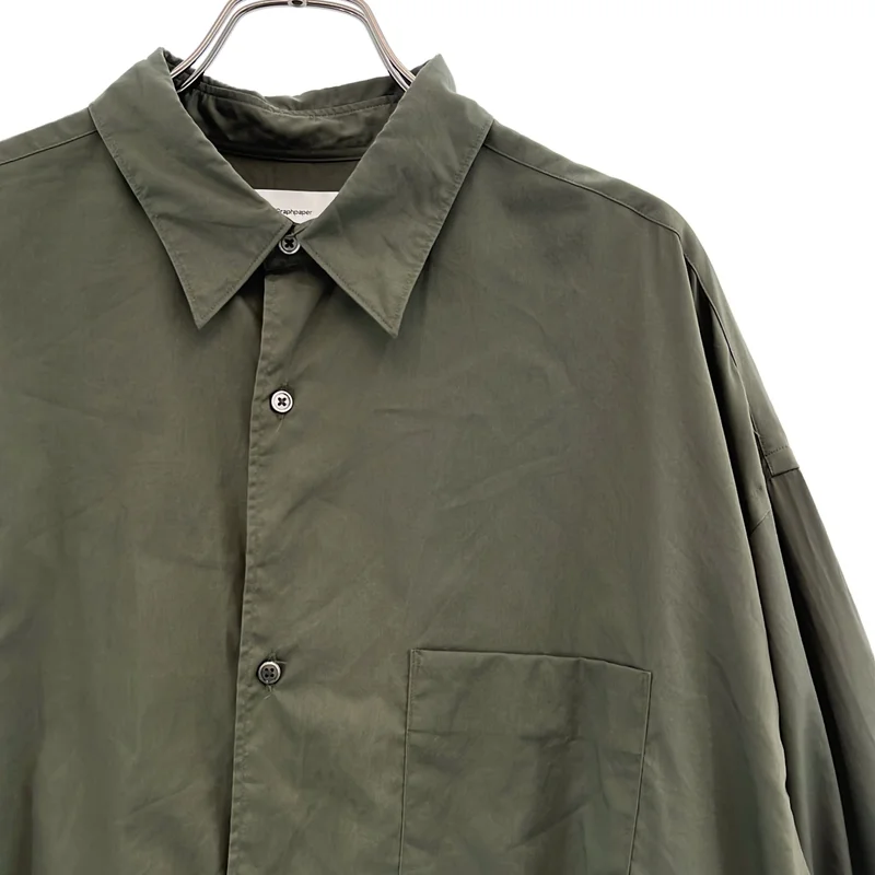 Graphpaper / グラフペーパー | 2025AW | Silicon Poplin Oversized Regular Collar Shirt オーバーサイズ レギュラーカラーシャツ | 1 | メンズ