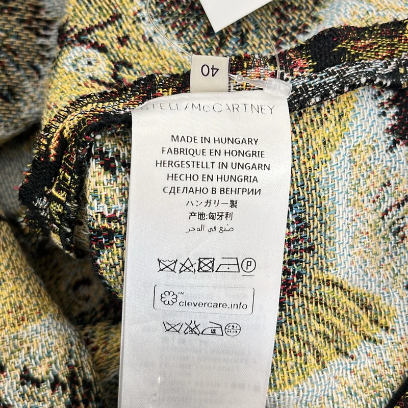 STELLA McCARTNEY / ステラマッカートニー | エンブロイダリー サイドジップ スリット スカート | 40 | レディース