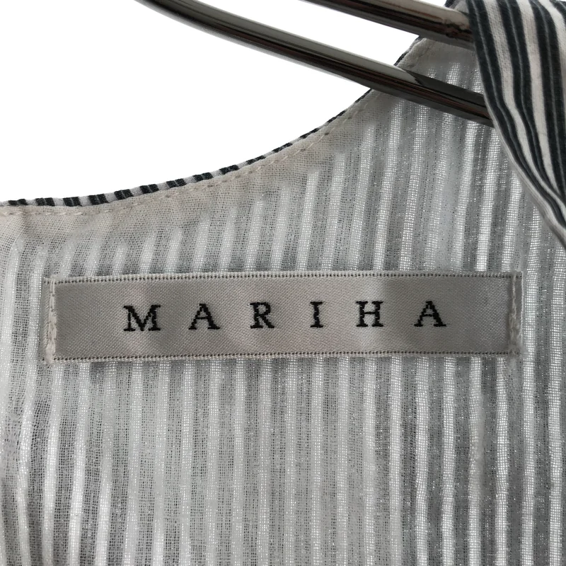 MARIHA / マリハ | ストライプ Vネック ノースリーブ ワンピース | 36 | レディース