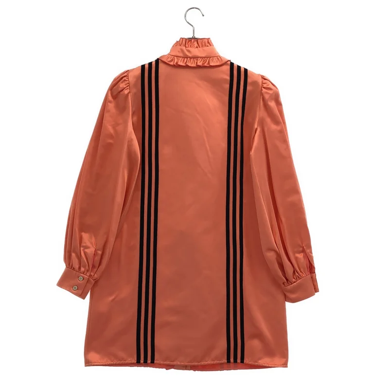 GUCCI / グッチ | 2023SS | × adidas / アディダス / シルク フリルカラー シャツワンピース | 40 | レディース
