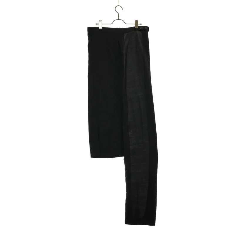 YOHJI YAMAMOTO POUR HOMME / ヨウジヤマモトプールオム | 2024SS | W/RY HARD TWISTED GABARDINE U-TIED HEM WRAP SKIRT / 変形 ラップ 巻きスカート | 3 | メンズ