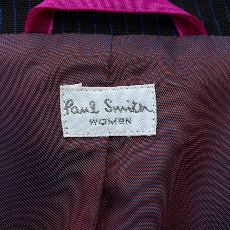 Paul Smith / ポールスミス | ウールストレッチ ストライプ ダブルブレスト テーラードジャケット | 42 | レディース
