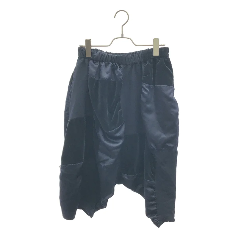 COMME des GARCONS / コムデギャルソン | 2011SS | ポリエステル 製品染め パッチワーク ドローストリング ワイド ショートパンツ | S | レディース