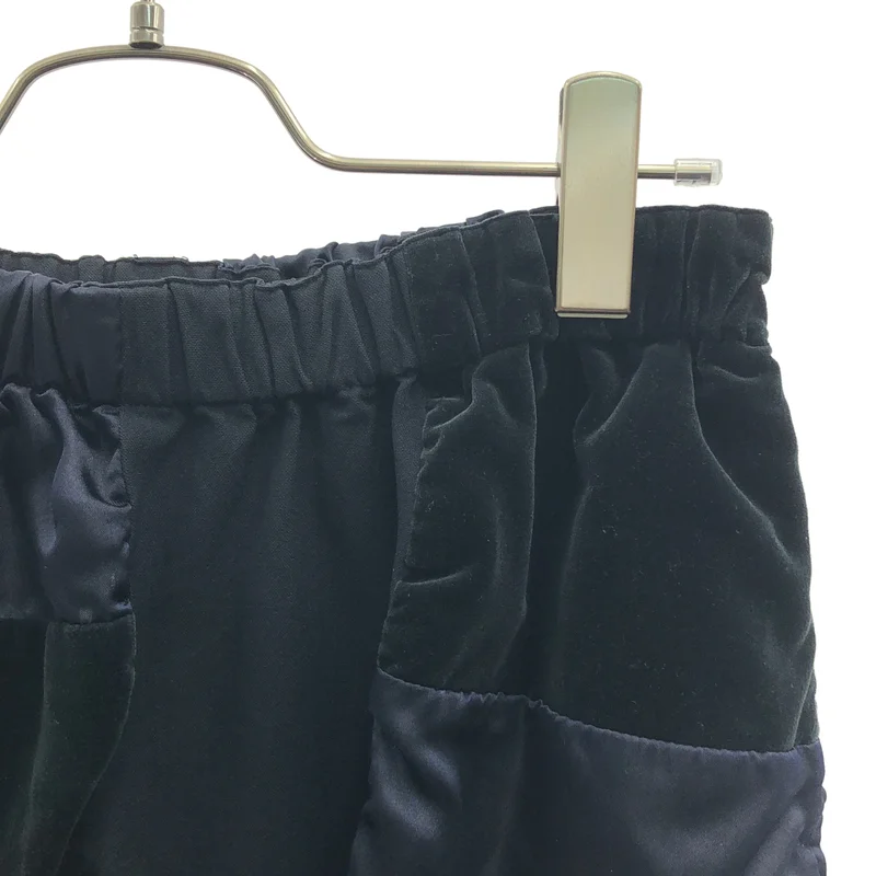 COMME des GARCONS / コムデギャルソン | 2011SS | ポリエステル 製品染め パッチワーク ドローストリング ワイド ショートパンツ | S | レディース