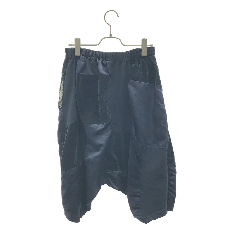 COMME des GARCONS / コムデギャルソン | 2011SS | ポリエステル 製品染め パッチワーク ドローストリング ワイド ショートパンツ | S | レディース