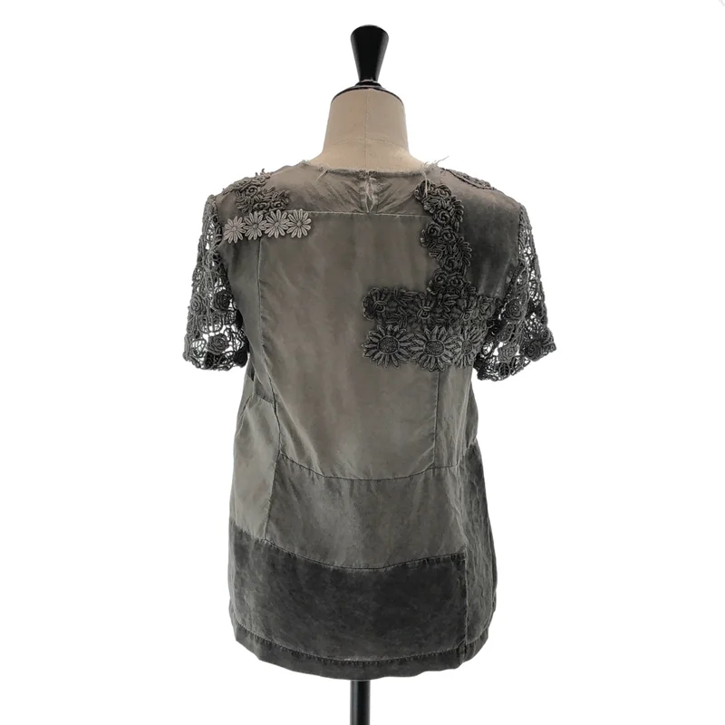 tricot COMME des GARCONS / トリココムデギャルソン | 2006SS | セットアップ / 異素材切替 パッチワーク ジャケット / ブラウス / リバーシブル スカート | S | レディース