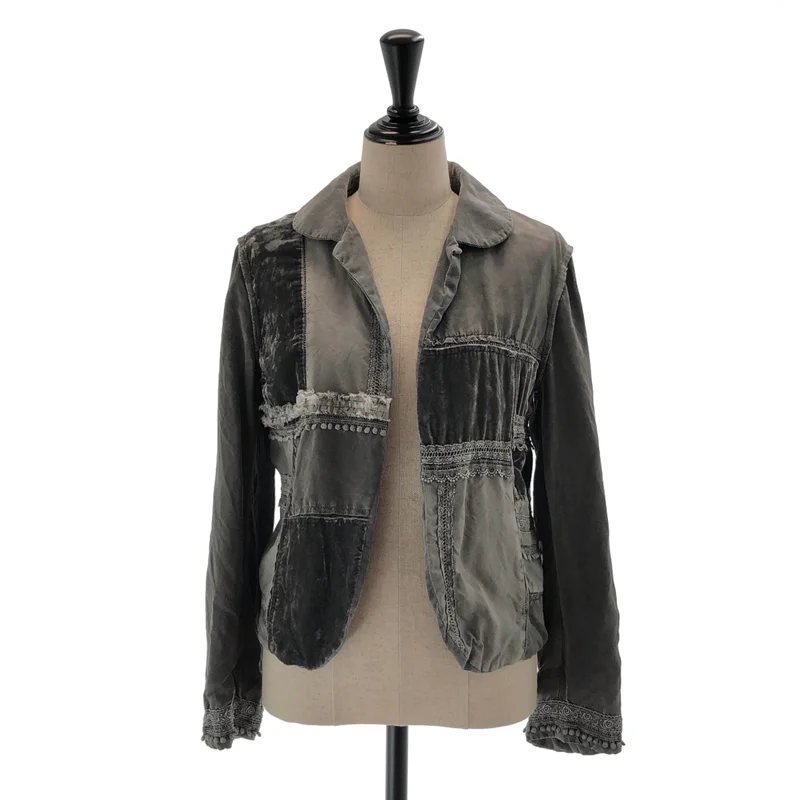 tricot COMME des GARCONS / トリココムデギャルソン | 2006SS | セットアップ / 異素材切替 パッチワーク ジャケット / ブラウス / リバーシブル スカート | S | レディース