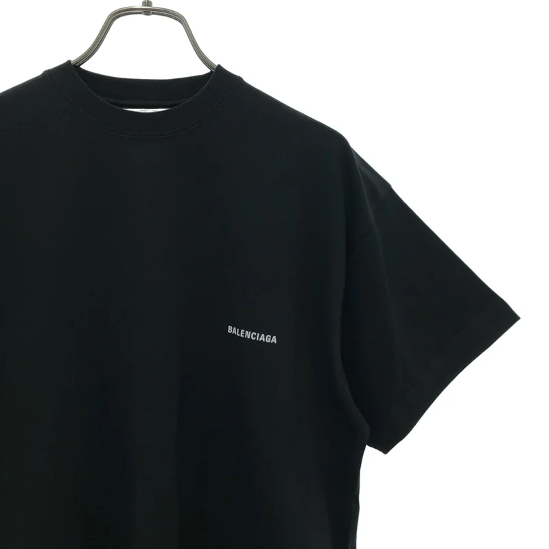 BALENCIAGA / バレンシアガ | コットン フロントロゴ クルーネック カットソー / 613969 | M | メンズ
