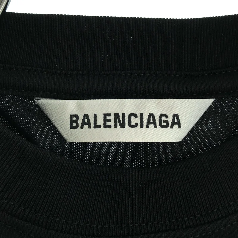 BALENCIAGA / バレンシアガ | コットン フロントロゴ クルーネック カットソー / 613969 | M | メンズ