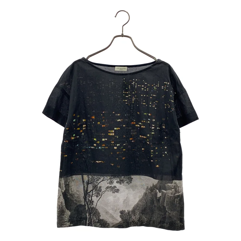 DRIES VAN NOTEN / ドリスヴァンノッテン | コットン 総柄 カットソー ブラウス | 38 | レディース