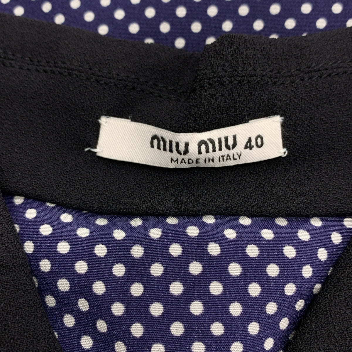 美品】 miu miu / ミュウミュウ | シルク切替 ドット スカーフカラー