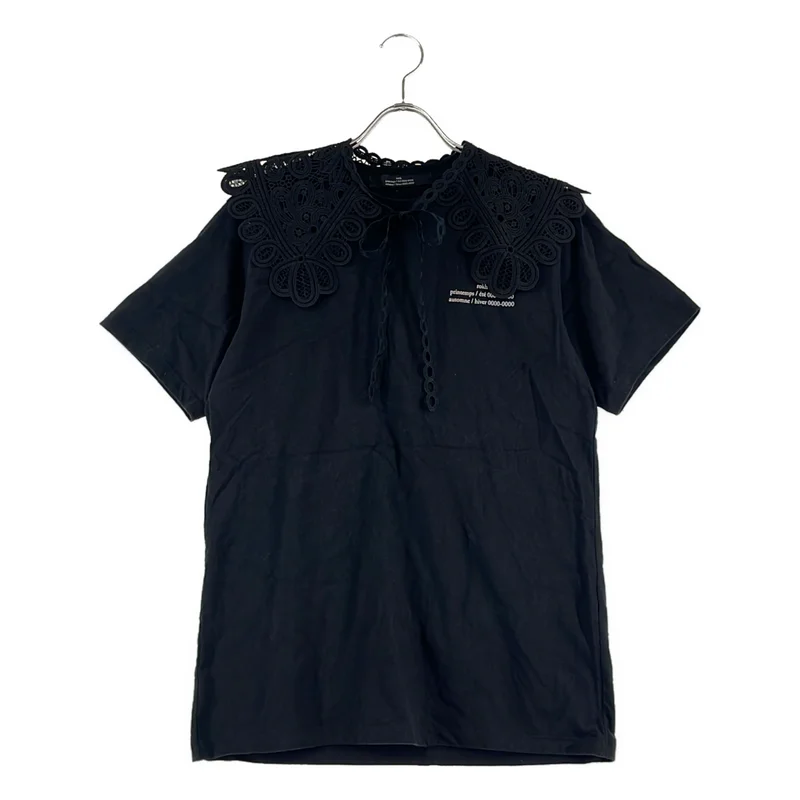 Rokh / ロック | レース 付け襟 ロゴ Tシャツ カットソー | S | レディース