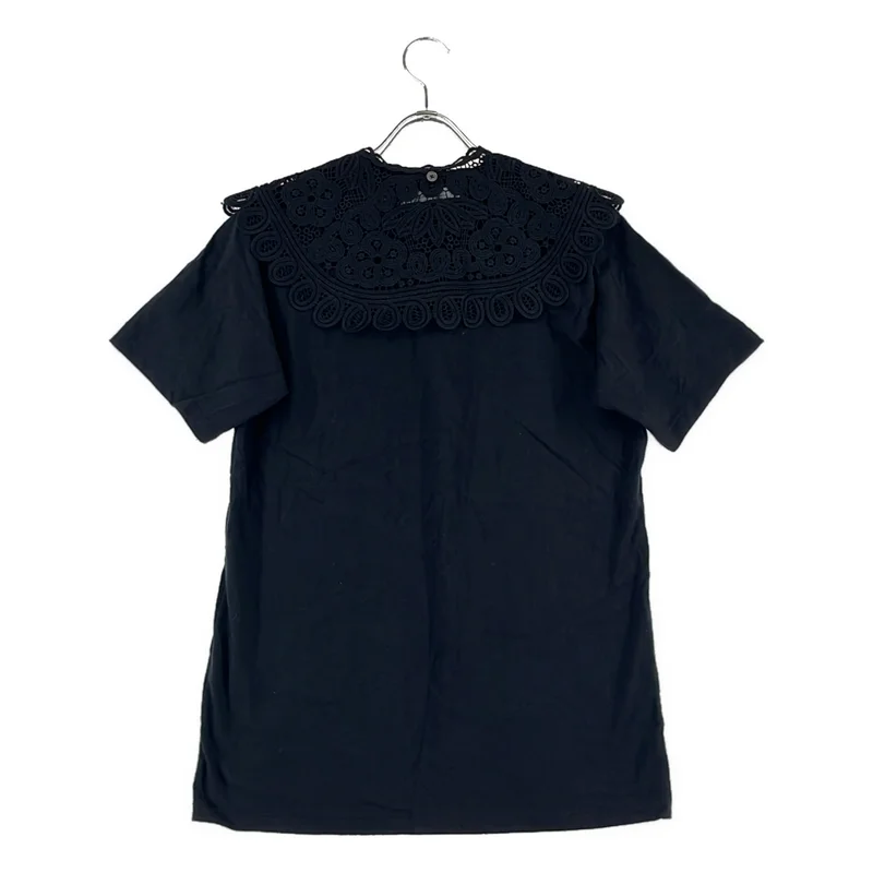 Rokh / ロック | レース 付け襟 ロゴ Tシャツ カットソー | S | レディース