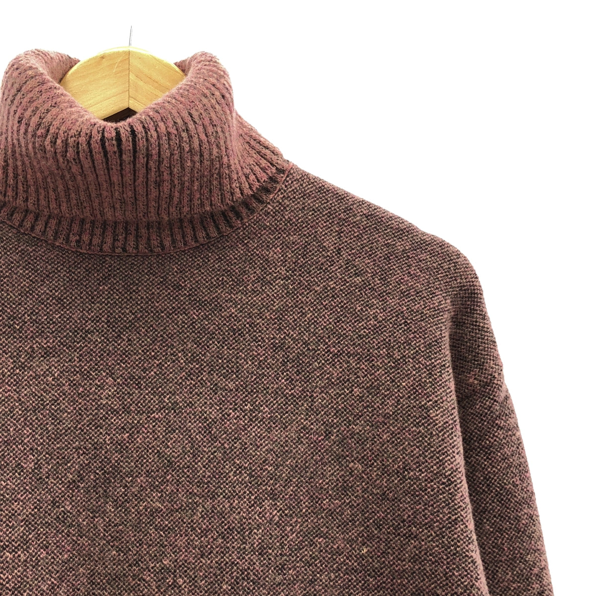 BALENCIAGA / バレンシアガ | ウール タートルネック ニット プルオーバー | 34 | ピンク/ブラック系 | レディース BALENCIAGA / バレンシアガ | ウール タートルネック ニット プル