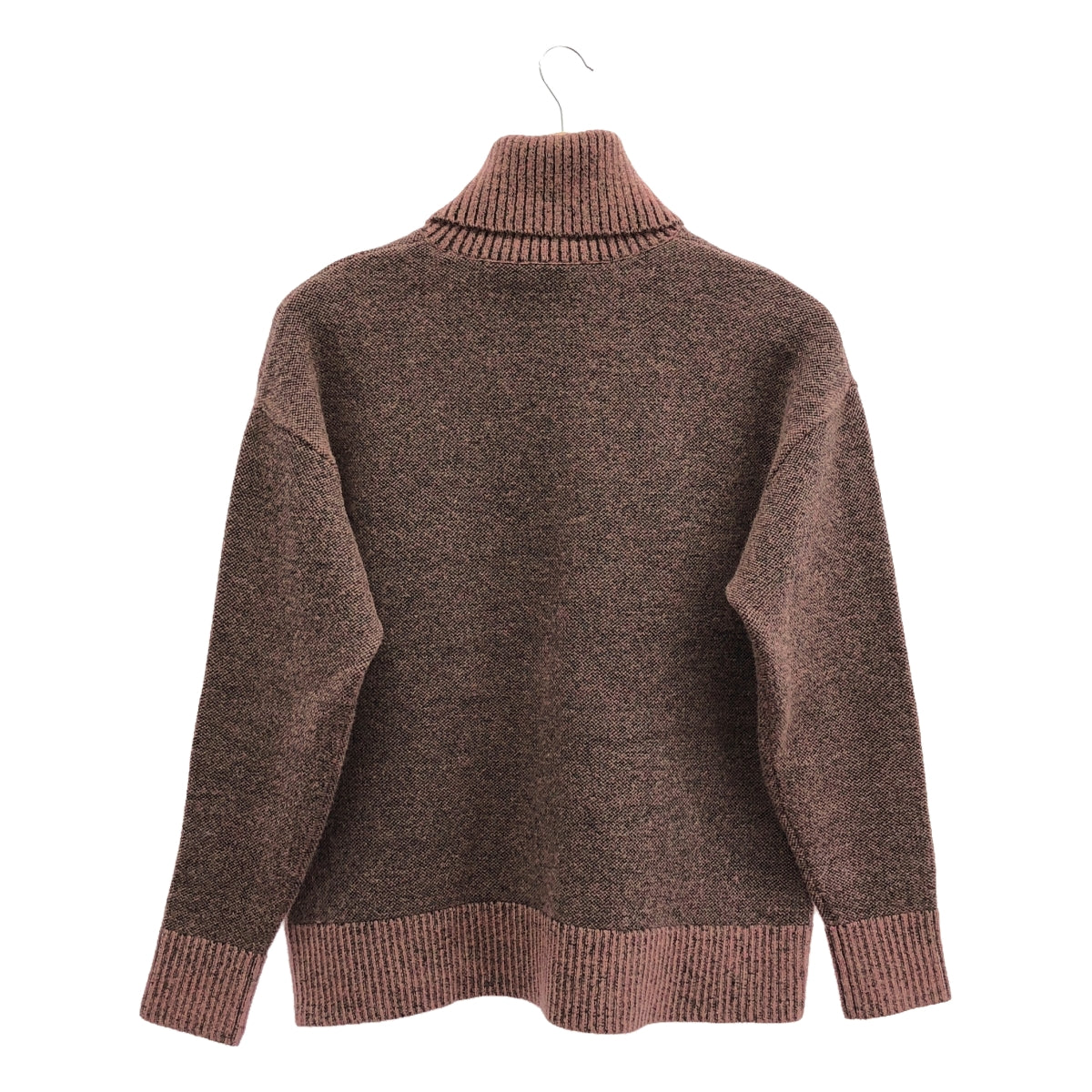 BALENCIAGA / バレンシアガ | ウール タートルネック ニット プルオーバー | 34 | ピンク/ブラック系 | レディース BALENCIAGA / バレンシアガ | ウール タートルネック ニット プル