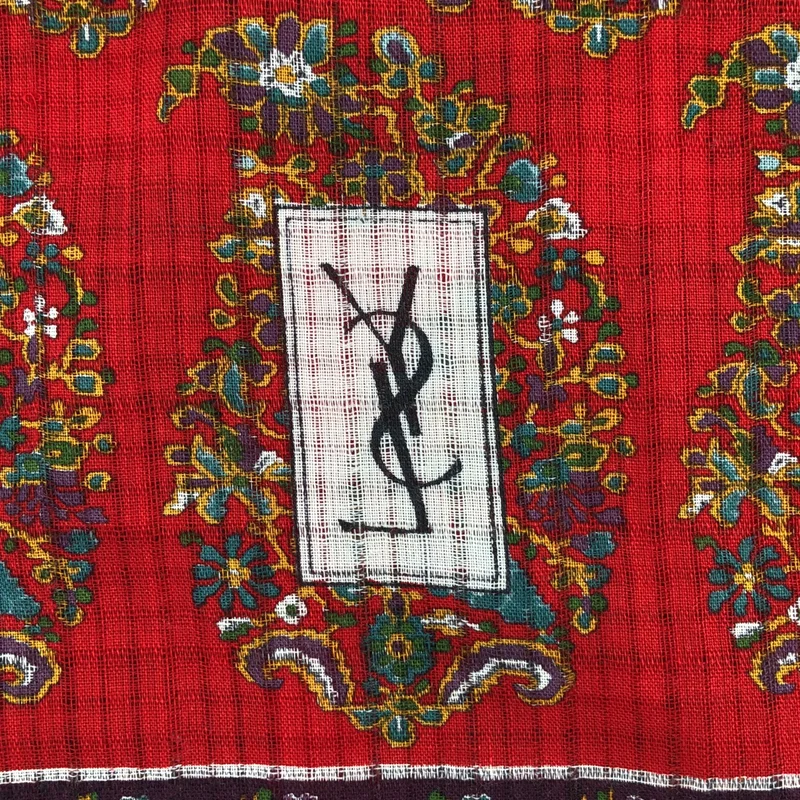 YVES SAINT LAURENT / イヴサンローラン | ペイズリー 大判スカーフ |